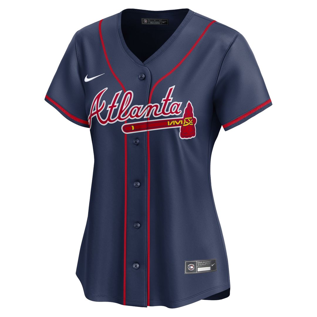 Atlanta Braves Ronald Acuña Jr. Nike Women's Alternate Limited Player Jersey - Navy MLB Team Jersey Baseball Fan Apparel