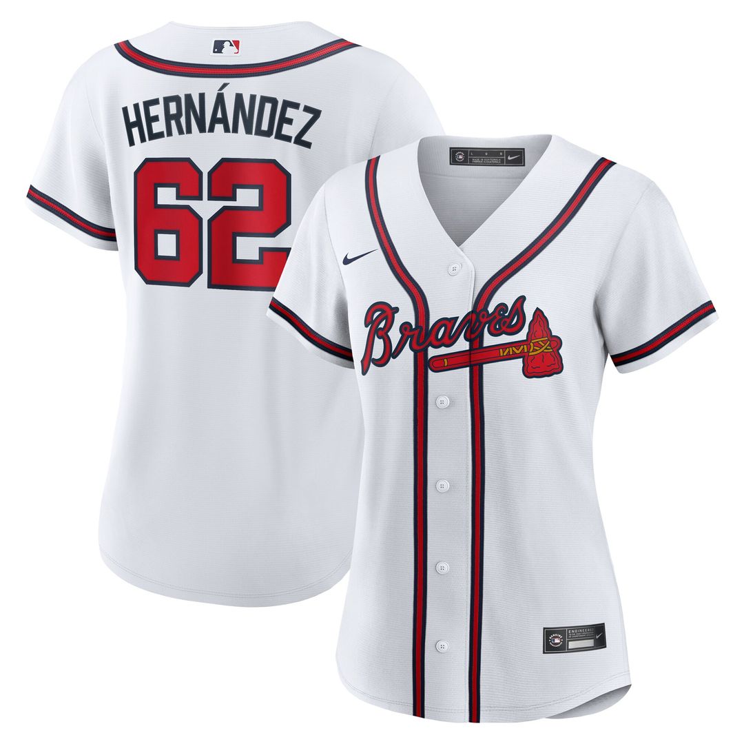 Atlanta Braves Daysbel Hernandez Nike Women's Home Replica Jersey - White MLB Team Jersey Baseball Fan Apparel