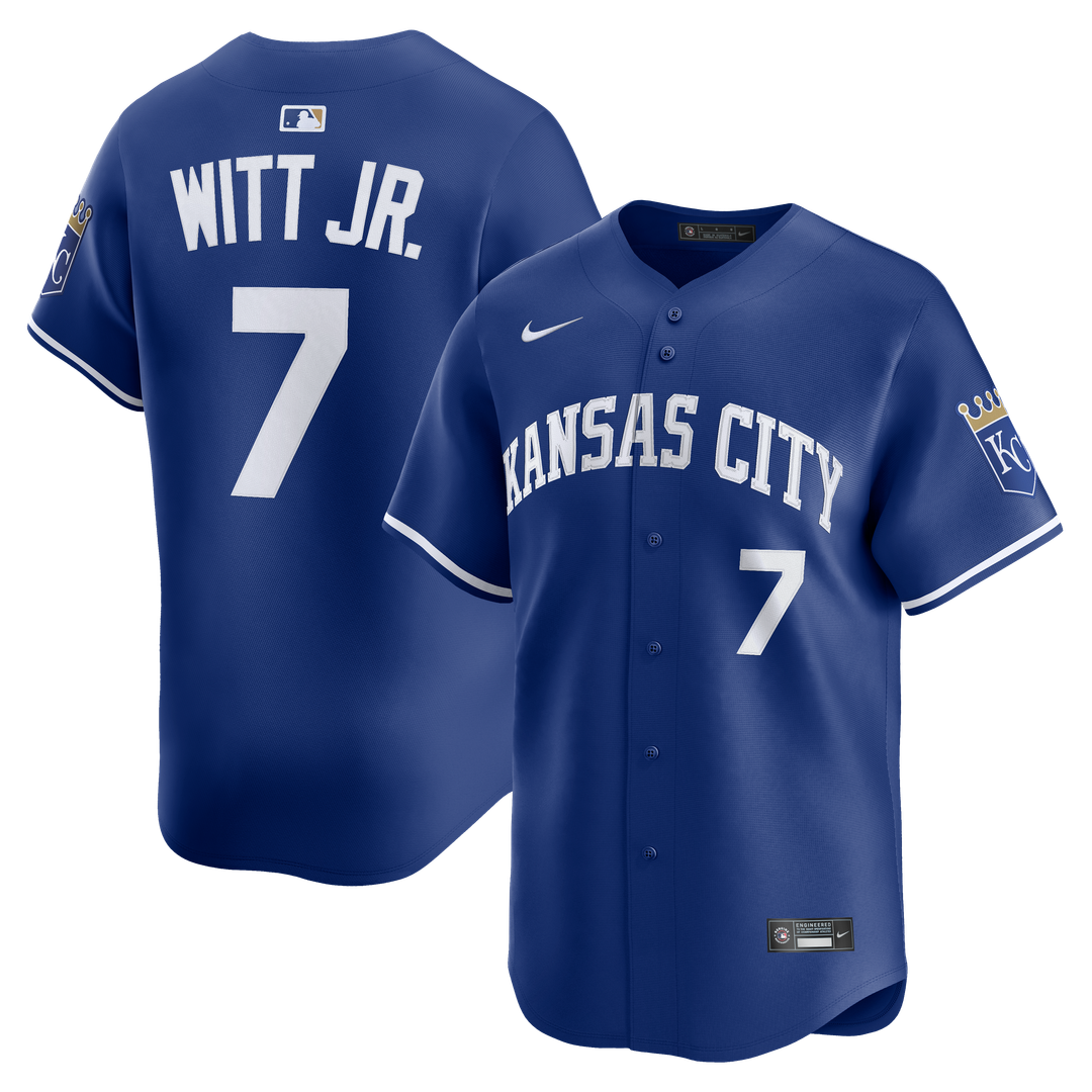 Kansas City Royals Bobby Witt Jr. Nike Alternate 2 Limited Player Jersey - Royal MLB Team Jersey Baseball Fan Apparel