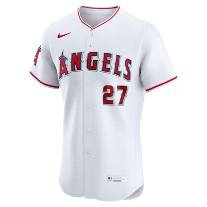 Los Angeles Angels Mike Trout Nike Home ElitePlayer Jersey - White MLB Team Jersey Baseball Fan Apparel