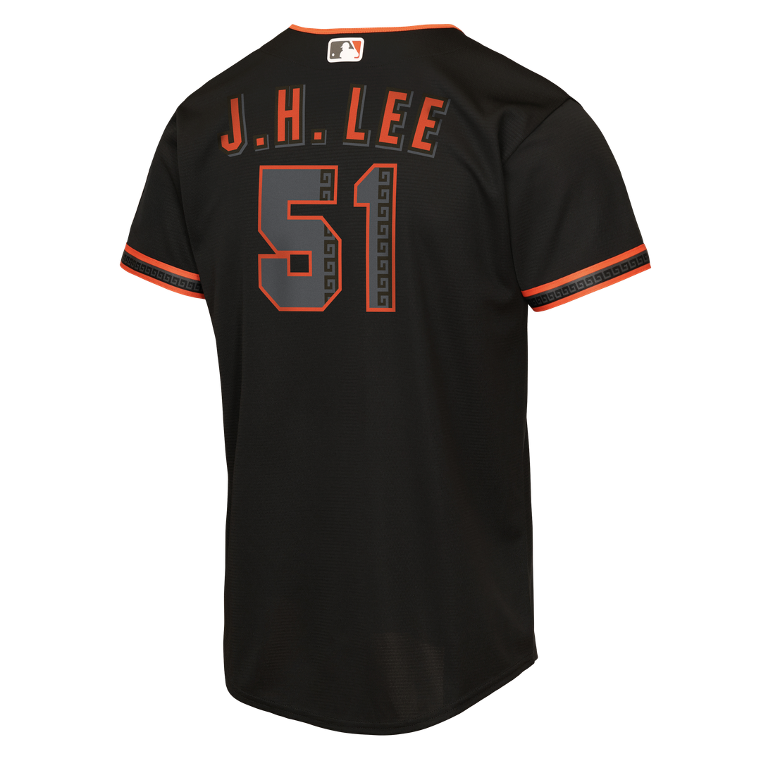 San Francisco Giants Jung Hoo Lee Nike Youth Alternate 2 Replica Jersey - Black MLB Team Jersey Baseball Fan Apparel