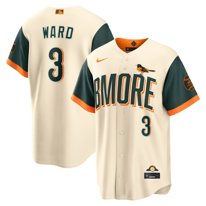 Baltimore Orioles Taylor Ward Nike 2026 City Connect Stadium Jersey - Cream MLB Team Jersey Baseball Fan Apparel