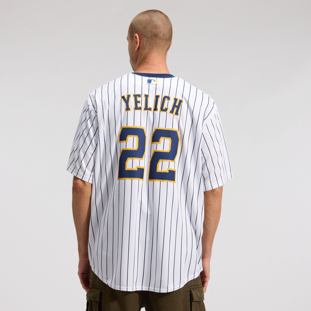 Milwaukee Brewers Christian Yelich Nike Alternate Replica Player Jersey - White MLB Team Jersey Baseball Fan Apparel