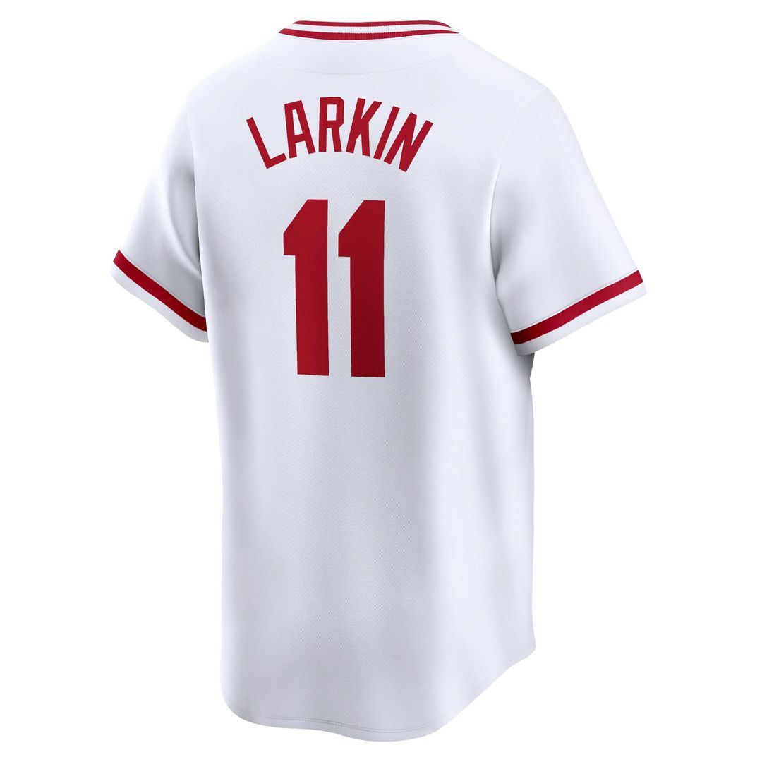 Cincinnati Reds Barry Larkin Nike Throwback Cooperstown Limited Jersey - White MLB Team Jersey Baseball Fan Apparel