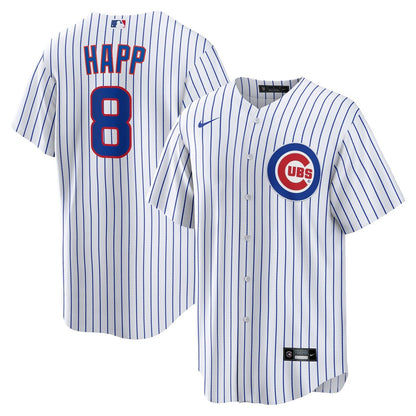 Chicago Cubs Ian Happ Nike Home Replica Jersey - White MLB Team Jersey Baseball Fan Apparel