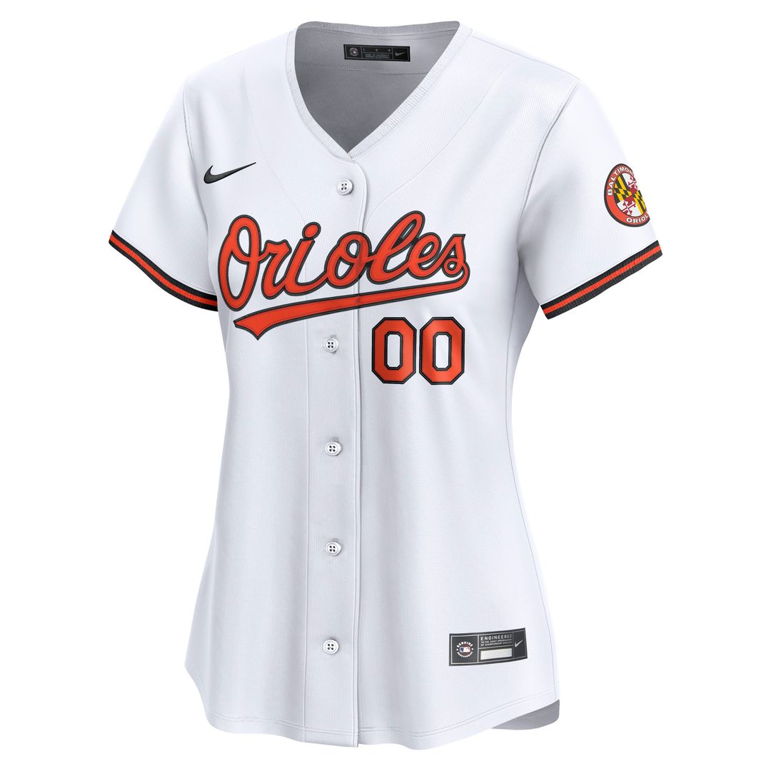 Baltimore Orioles Nike Women's Home Limited Custom Jersey - White MLB Team Jersey Baseball Fan Apparel