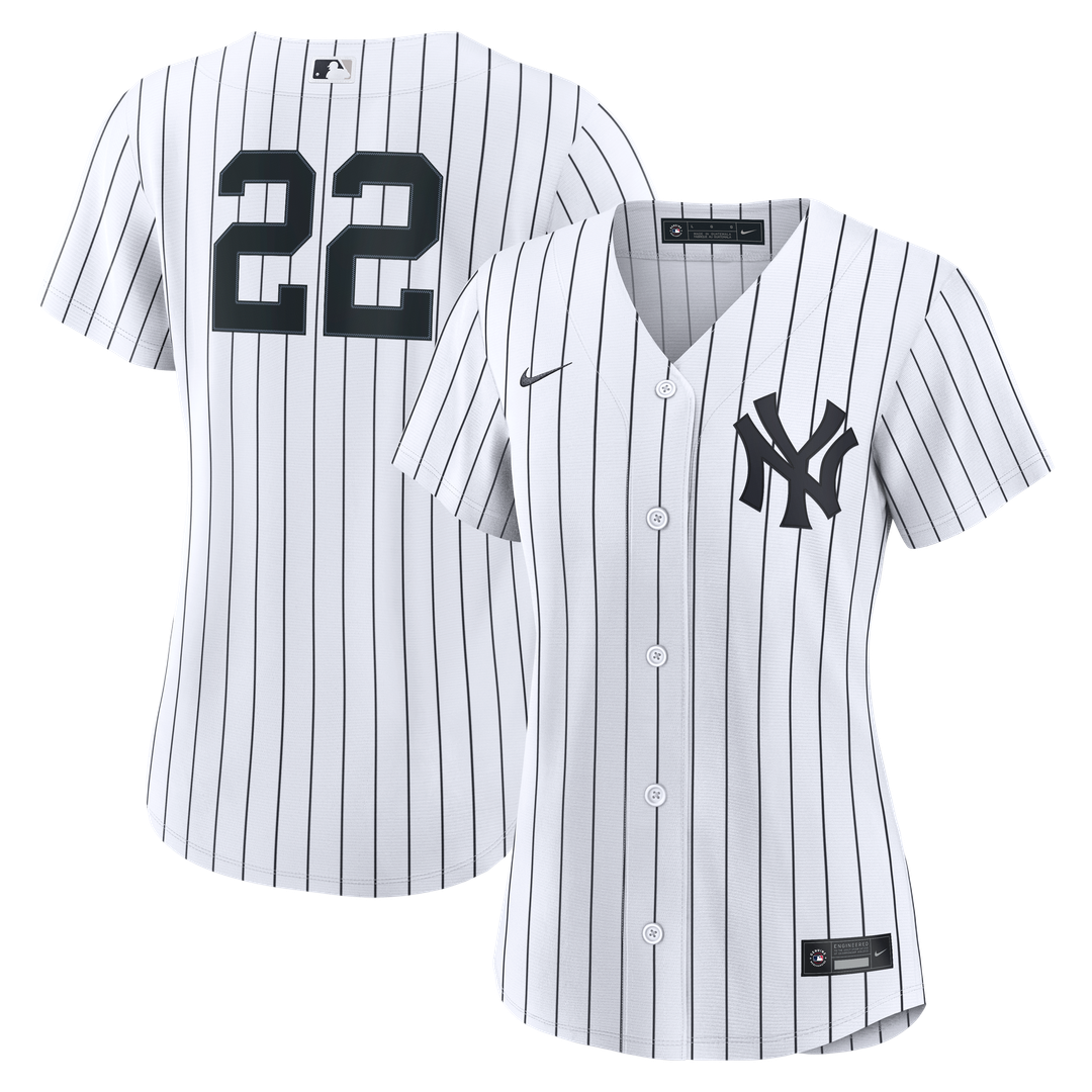 New York Yankees Ben Rice Nike Women's Home Replica Jersey - White MLB Team Jersey Baseball Fan Apparel