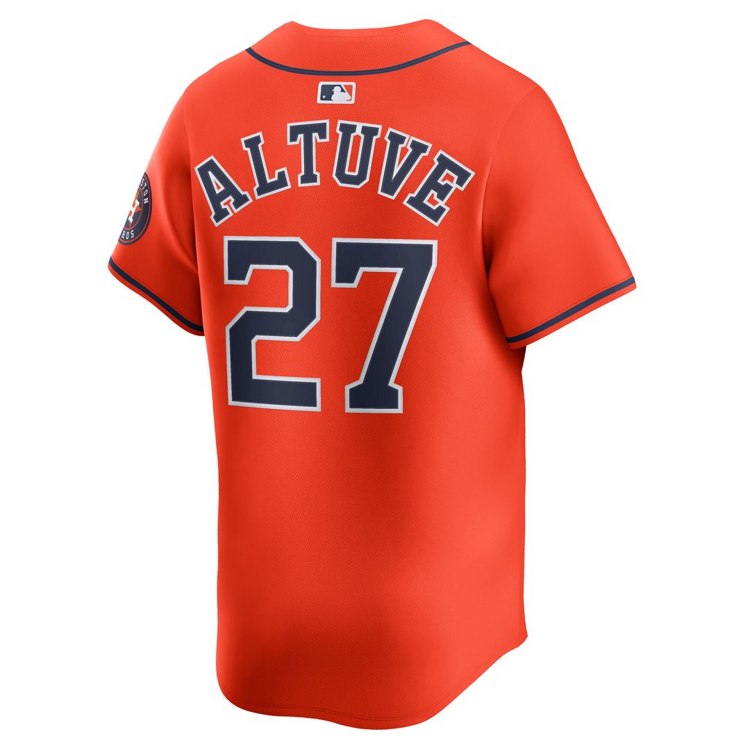 Houston Astros Jose Altuve Nike Home Limited Player Jersey - White MLB Team Jersey Baseball Fan Apparel