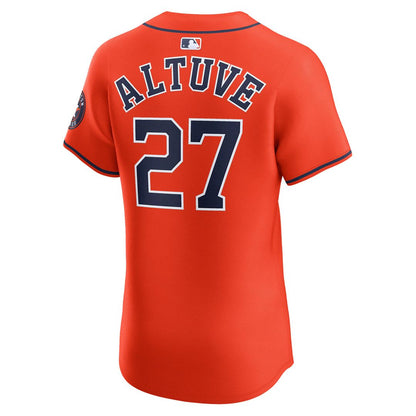 Houston Astros Jose Altuve Nike Alternate Elite Player Jersey - Orange MLB Team Jersey Baseball Fan Apparel