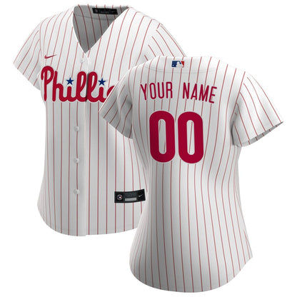 Philadelphia Phillies Nike Women's Home Replica Custom Jersey - White MLB Team Jersey Baseball Fan Apparel