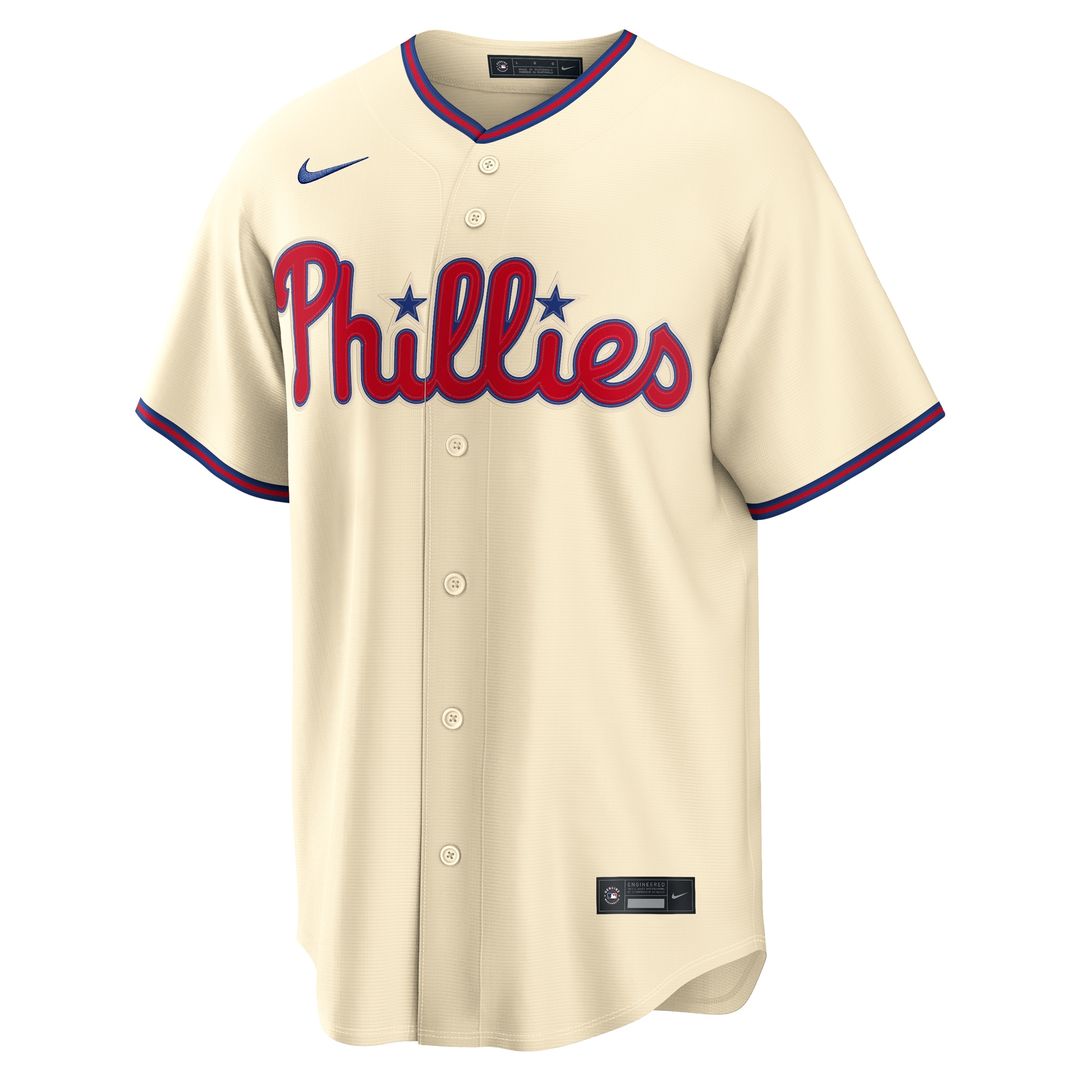 Philadelphia Phillies Bryce Harper Nike Alternate Replica Jersey - Cream MLB Team Jersey Baseball Fan Apparel