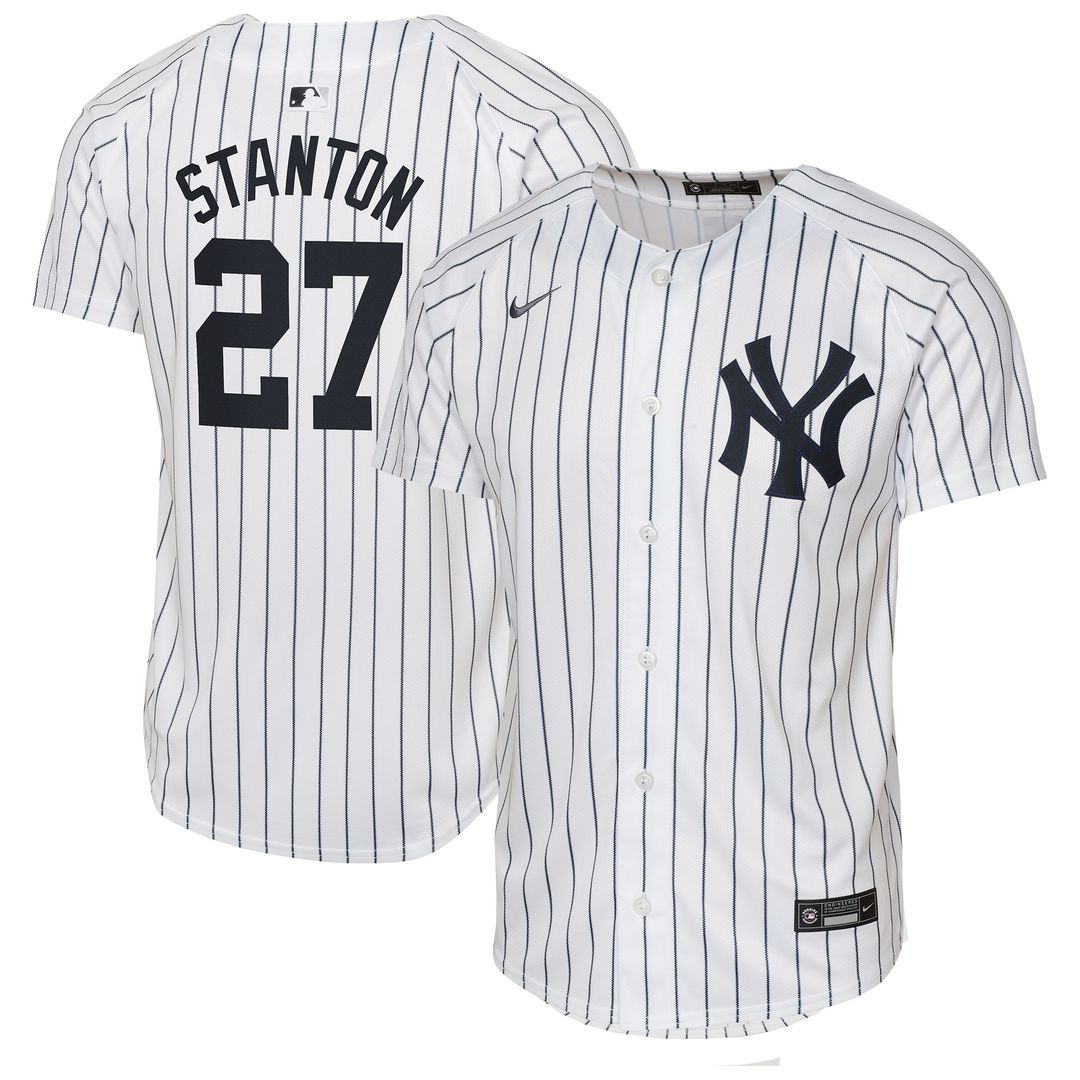 New York Yankees Giancarlo Stanton Nike Youth Home Limited Player Jersey - White MLB Team Jersey Baseball Fan Apparel