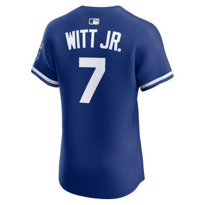 Kansas City Royals Bobby Witt Jr. Nike Alternate 2 Elite Player Jersey - Royal MLB Team Jersey Baseball Fan Apparel