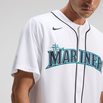 Seattle Mariners Luis Castillo Nike Home Replica Jersey - White MLB Team Jersey Baseball Fan Apparel