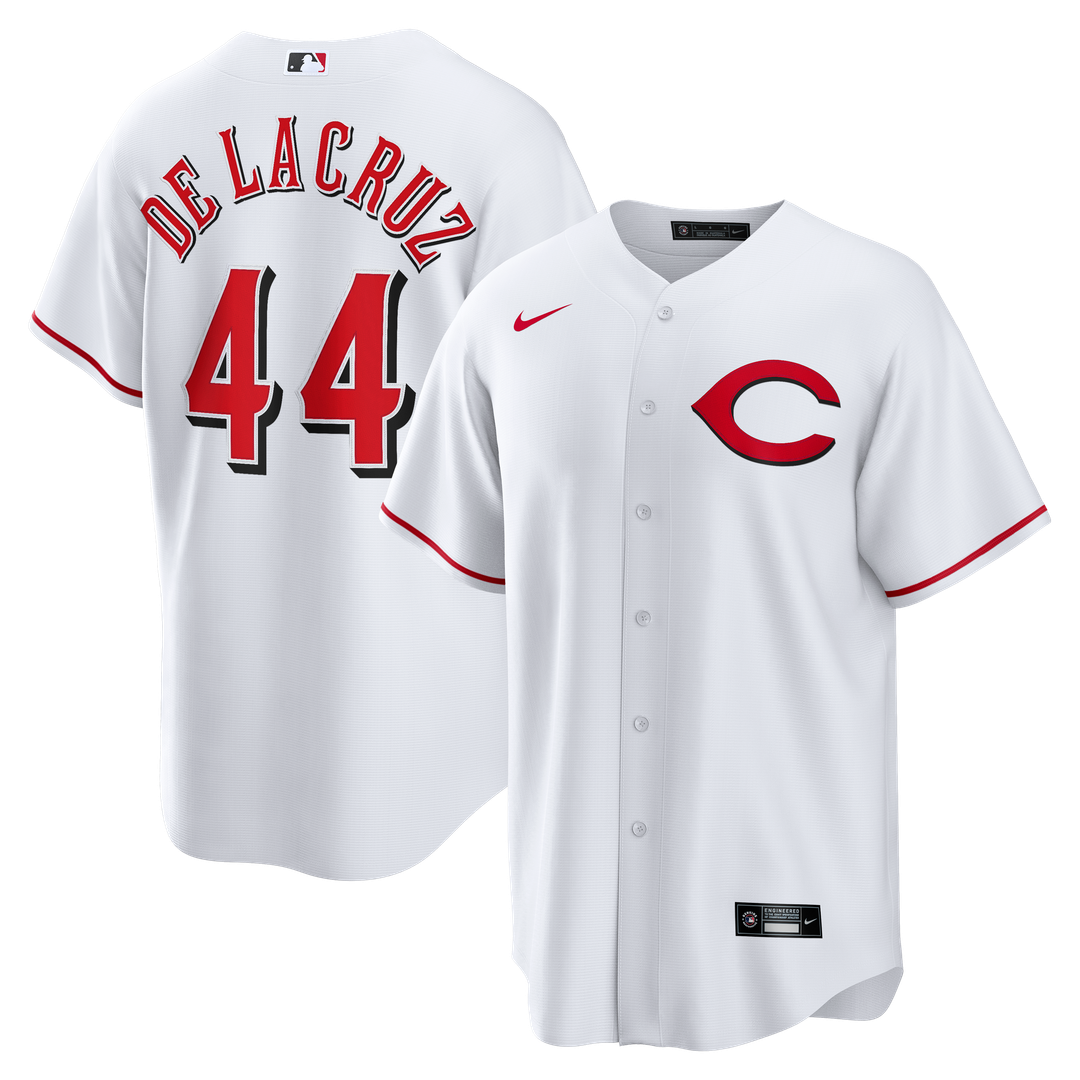 Cincinnati Reds Elly De La Cruz Nike Alternate 2 Replica Jersey - White MLB Team Jersey Baseball Fan Apparel