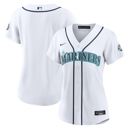 Seattle Mariners Nike Women's Home 50th Season Stadium Jersey - White MLB Team Jersey Baseball Fan Apparel