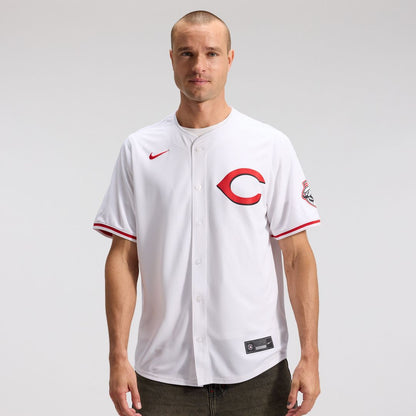 Cincinnati Reds Elly De La Cruz Nike Alternate 2 Limited Player Jersey - White MLB Team Jersey Baseball Fan Apparel