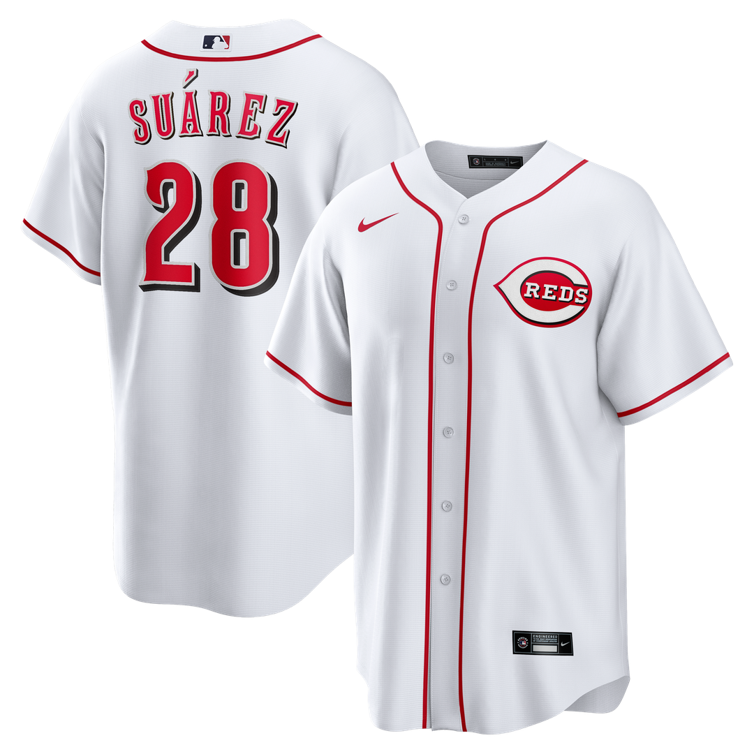 Cincinnati Reds Eugenio Suárez Nike Home Replica Jersey - White MLB Team Jersey Baseball Fan Apparel