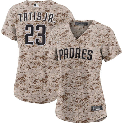 San Diego Padres Fernando Tatis Jr. Nike Women's USMC Alternate Replica Player Jersey - Camo MLB Team Jersey Baseball Fan Apparel