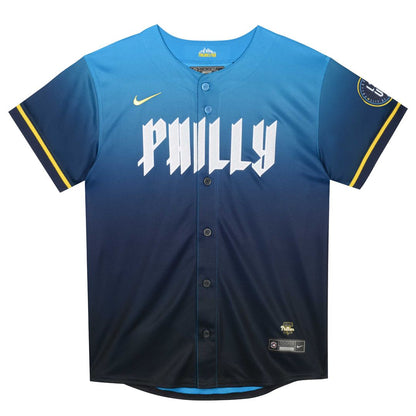Philadelphia Phillies Zack Wheeler Nike Preschool 2024 City Connect Limited Player Jersey - Blue MLB Team Jersey Baseball Fan Apparel
