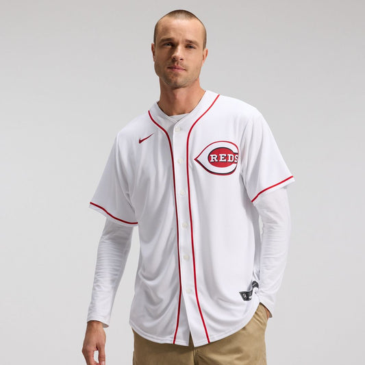 Cincinnati Reds Nike Home Replica Team Jersey - White MLB Team Jersey Baseball Fan Apparel