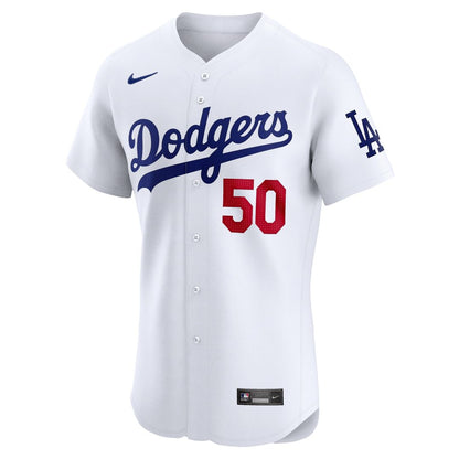 Los Angeles Dodgers Mookie Betts Nike Home Elite Jersey - White MLB Team Jersey Baseball Fan Apparel