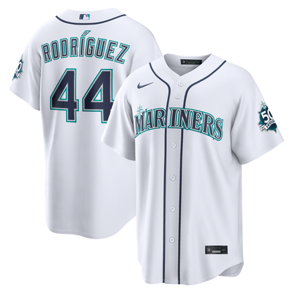 Seattle Mariners Julio Rodríguez Nike Alternate Stadium 50th Season Patch Jersey - Teal MLB Team Jersey Baseball Fan Apparel