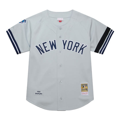 New York Yankees Derek Jeter Mitchell & Ness Cooperstown 2000 World Series Authentic Jersey - Gray MLB Team Jersey Baseball Fan Apparel