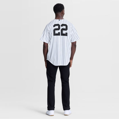 New York Yankees Ben Rice Nike Home Replica Jersey - White MLB Team Jersey Baseball Fan Apparel