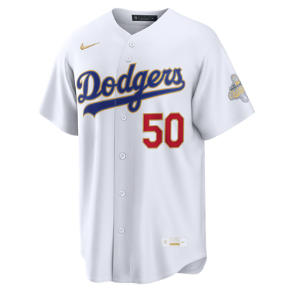 Los Angeles Dodgers Mookie Betts Nike 2026 Gold Collection Stadium Jersey - White MLB Team Jersey Baseball Fan Apparel