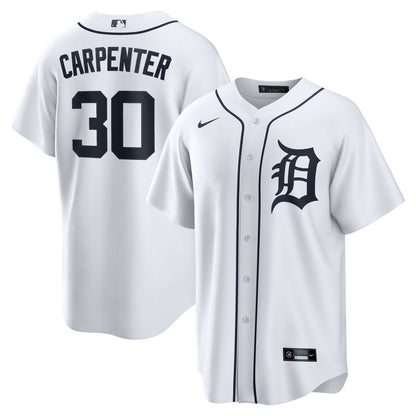 Detroit Tigers Kerry Carpenter Nike Home Replica Jersey - White MLB Team Jersey Baseball Fan Apparel