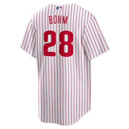 Philadelphia Phillies Alec Bohm Nike Home Replica Jersey - White MLB Team Jersey Baseball Fan Apparel