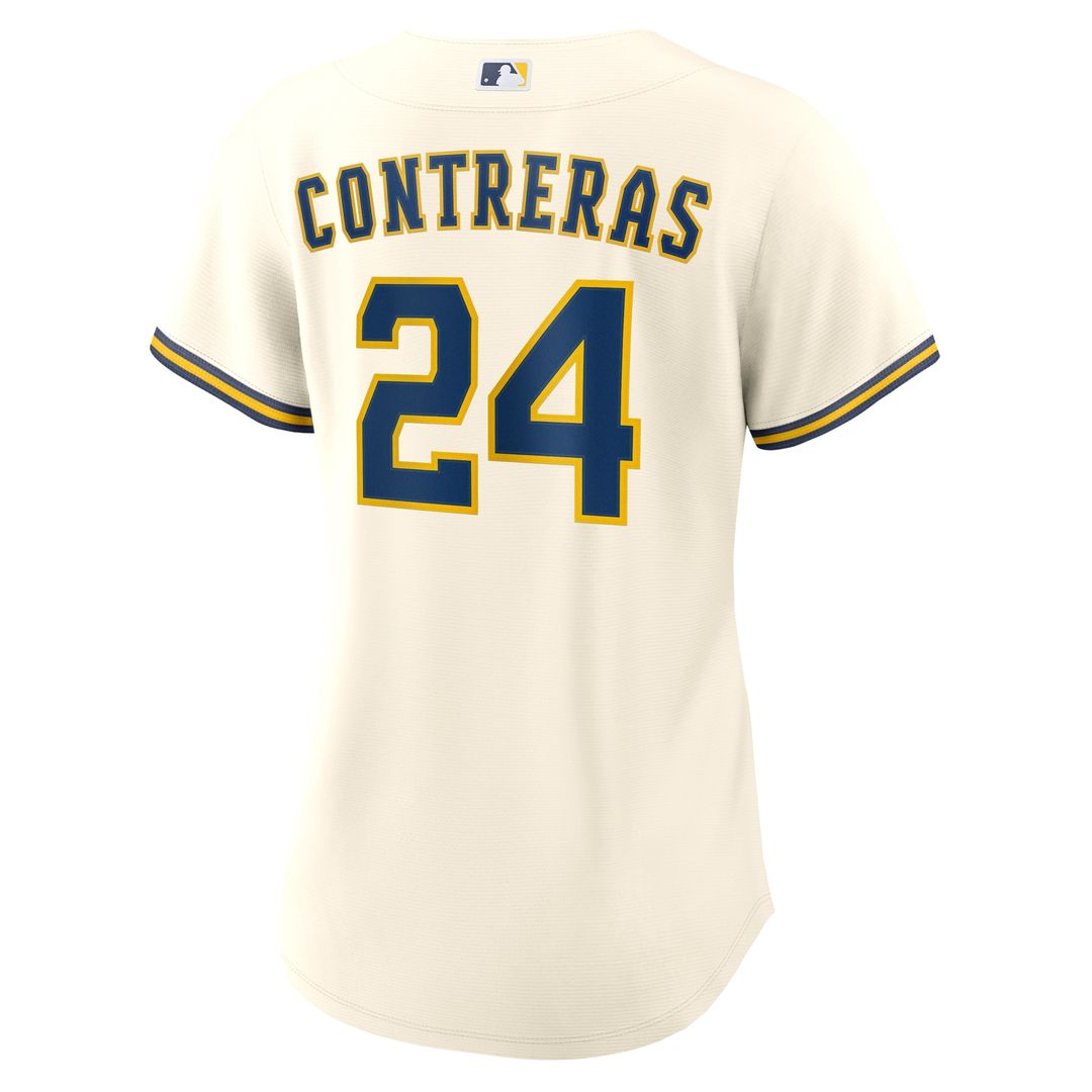 Milwaukee Brewers William Contreras Nike Women's Home Replica Jersey - Cream MLB Team Jersey Baseball Fan Apparel