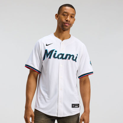 Miami Marlins Nike Home Limited Jersey - White MLB Team Jersey Baseball Fan Apparel
