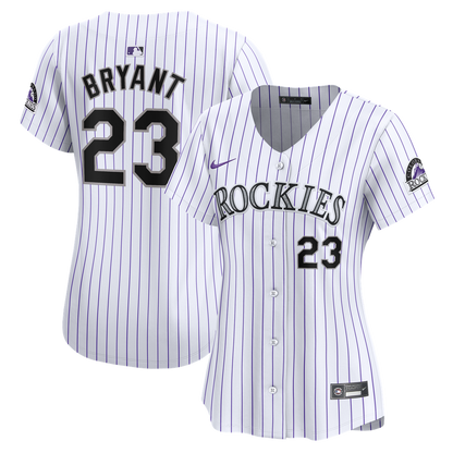 Colorado Rockies Kris Bryant Nike Women's Home Limited Player Jersey - White MLB Team Jersey Baseball Fan Apparel