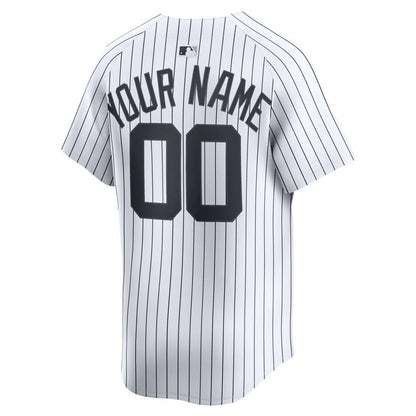 New York Yankees Nike Home Limited Custom Jersey - White MLB Team Jersey Baseball Fan Apparel