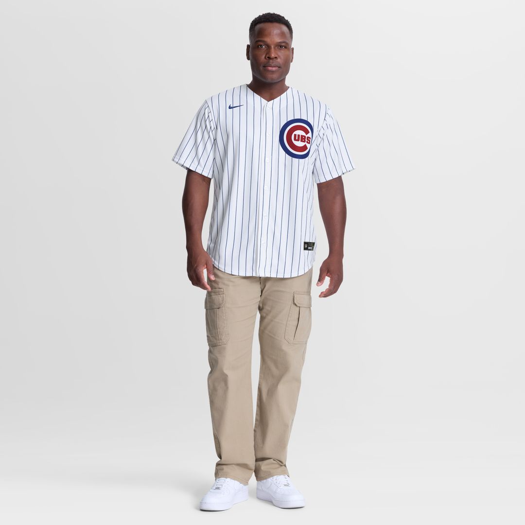 Chicago Cubs Michael Busch Nike Home Replica Jersey - White MLB Team Jersey Baseball Fan Apparel