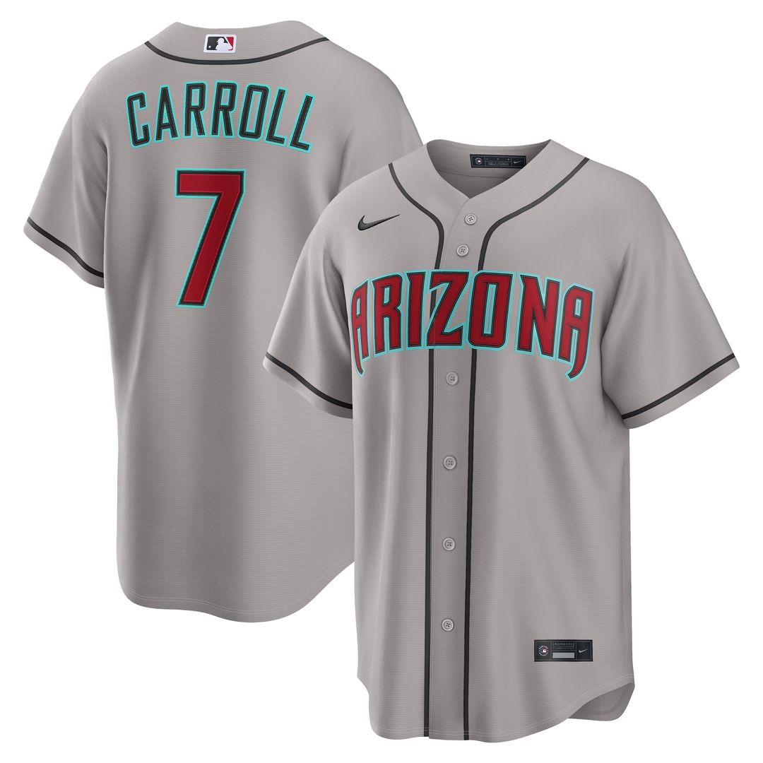 Arizona Diamondbacks Corbin Carroll Nike Alternate Replica Jersey - Black MLB Team Jersey Baseball Fan Apparel