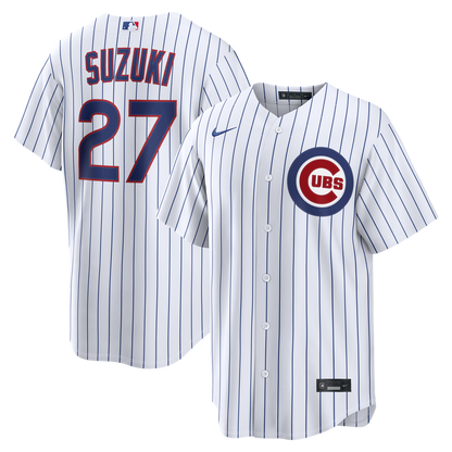 Chicago Cubs Seiya Suzuki Nike Home Replica Jersey - White MLB Team Jersey Baseball Fan Apparel