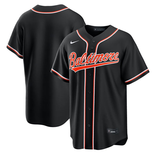 Baltimore Orioles Nike Fashion Replica Black Out Jersey MLB Team Jersey Baseball Fan Apparel