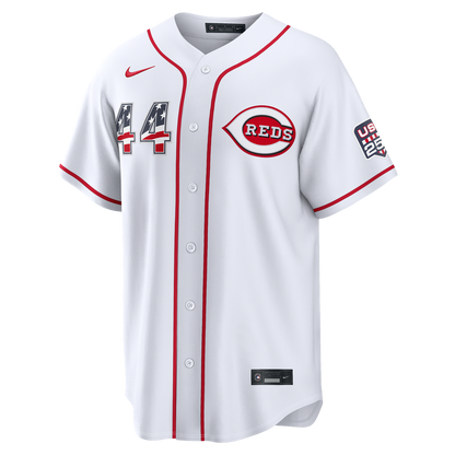 Cincinnati Reds Elly De La Cruz Nike USA 250 Fourth of July Home Stadium Jersey - White MLB Team Jersey Baseball Fan Apparel
