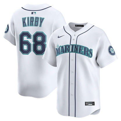 Seattle Mariners George Kirby Nike Home Limited Player Jersey - White MLB Team Jersey Baseball Fan Apparel