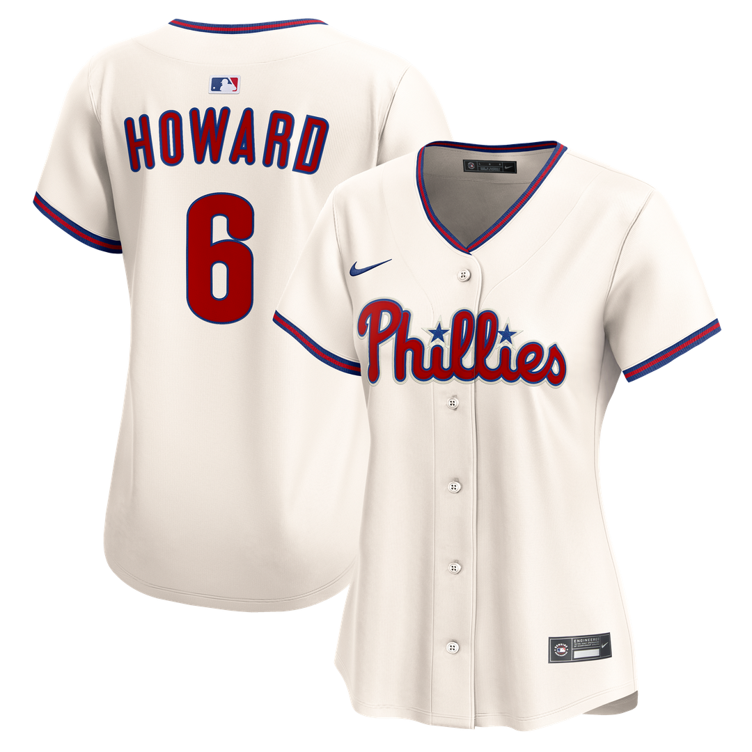 Philadelphia Phillies Ryan Howard Nike Women's Limited Jersey - White MLB Team Jersey Baseball Fan Apparel