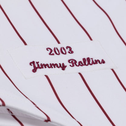 Philadelphia Phillies Jimmy Rollins Mitchell & Ness 2003 Cooperstown Authentic Jersey - White MLB Team Jersey Baseball Fan Apparel