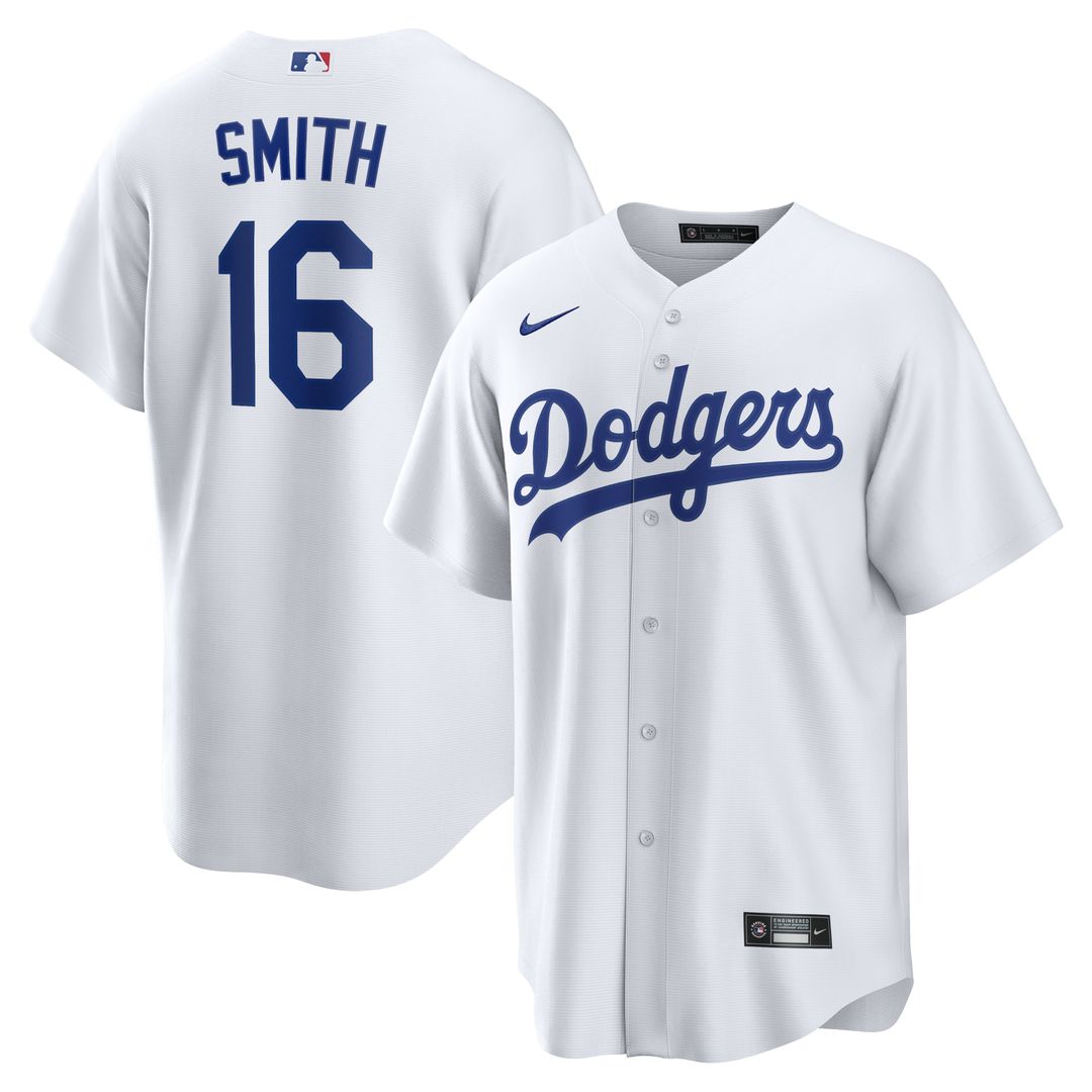 Los Angeles Dodgers Will Smith Nike Home Replica Jersey - White MLB Team Jersey Baseball Fan Apparel