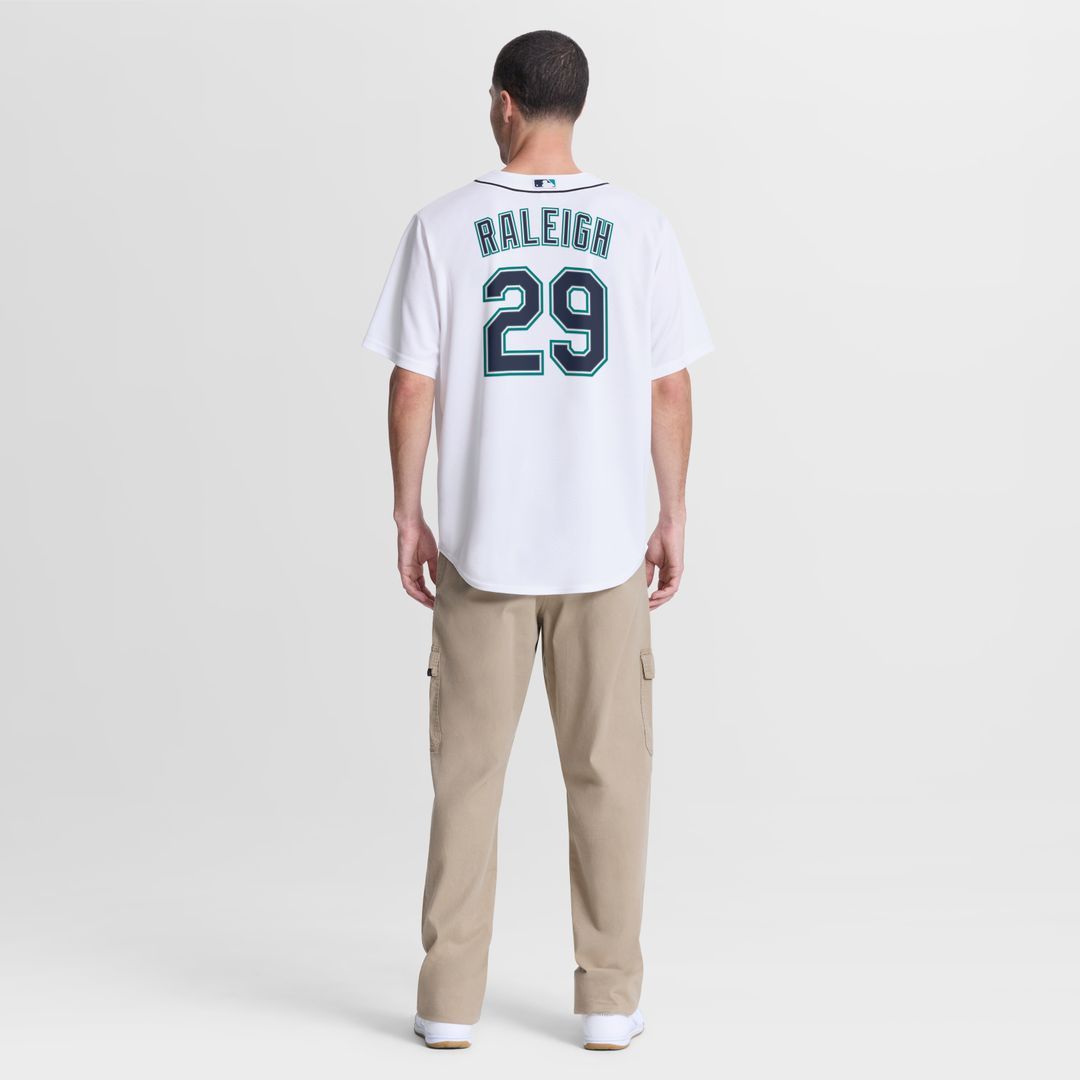 Seattle Mariners Cal Raleigh Nike Home Replica Jersey - White MLB Team Jersey Baseball Fan Apparel