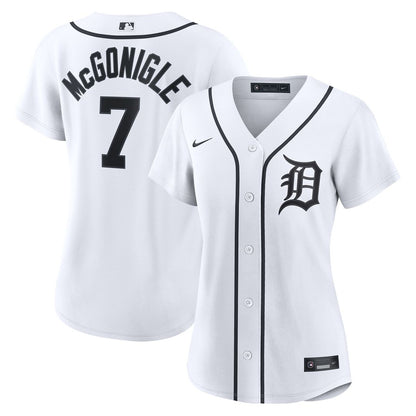 Detroit Tigers Kevin McGonigle Nike Women's Home Replica Jersey - White MLB Team Jersey Baseball Fan Apparel