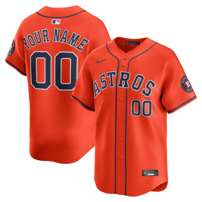 Houston Astros Nike Home Limited Custom Jersey - White MLB Team Jersey Baseball Fan Apparel