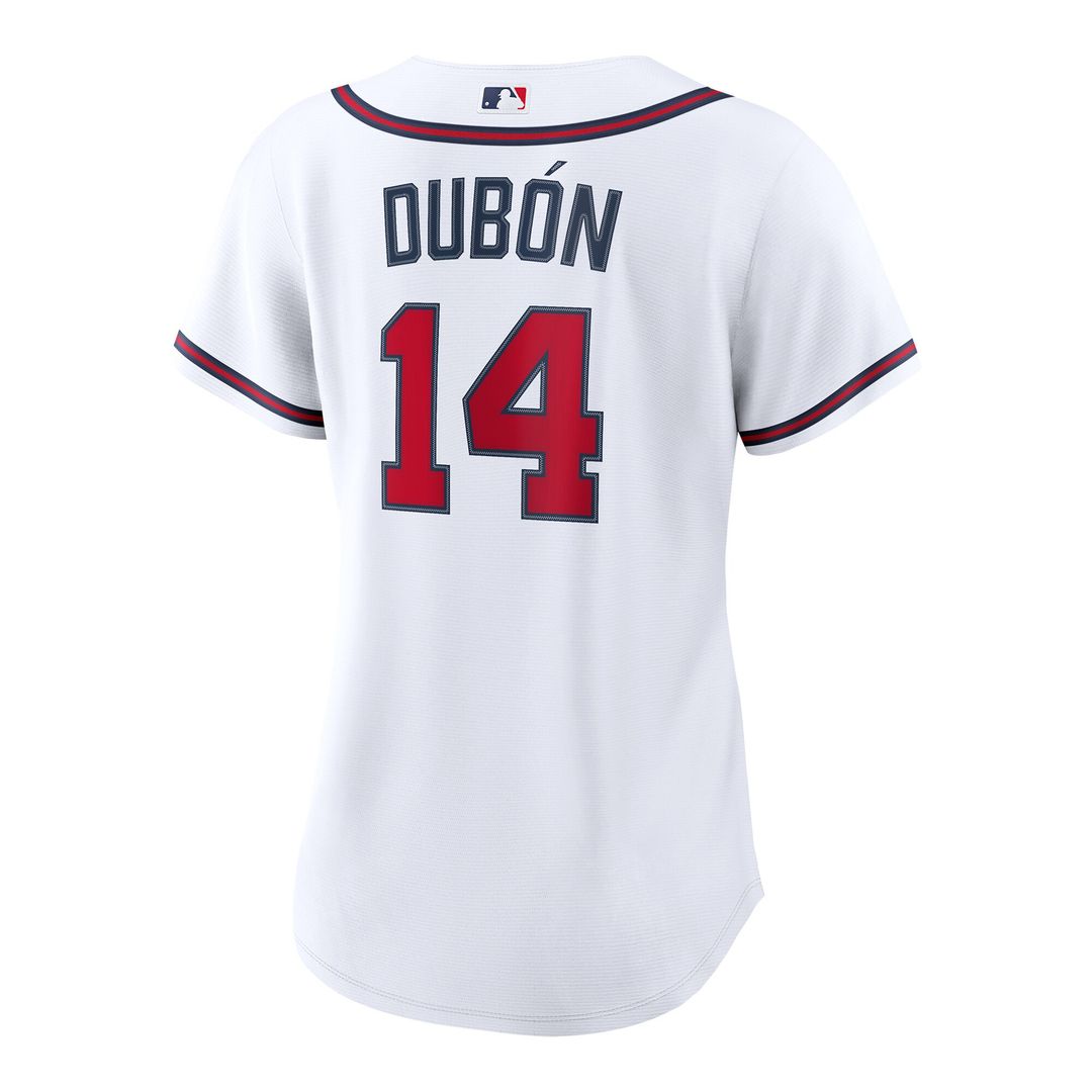 Atlanta Braves Mauricio Dubón Nike Women's Home Replica Jersey - White MLB Team Jersey Baseball Fan Apparel