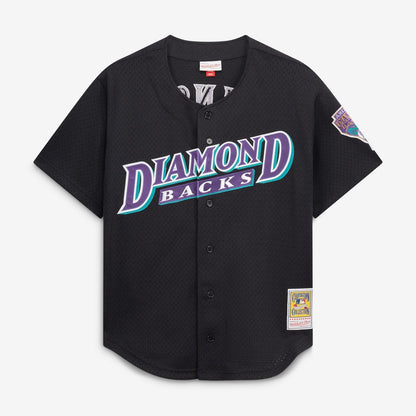 Arizona Diamondbacks Randy Johnson Mitchell & Ness Cooperstown Mesh Batting Practice Button - Up Jersey - Black MLB Team Jersey Baseball Fan Apparel